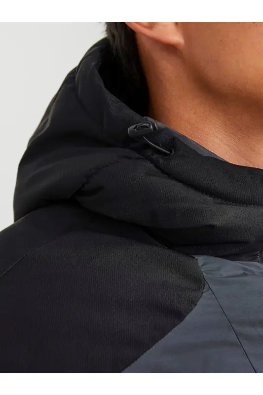 Jack&Jones Erkek Mont 12214648 Gray-Black Beden L - Gray-Black - 7