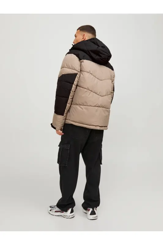 Jack&jones Erkek Mont 12214648 Vizon-black Beden L - bej - JACK & JONES