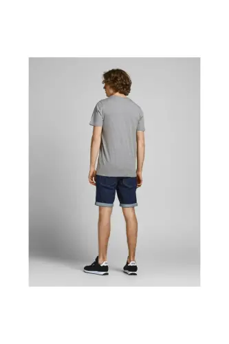 Jack&jones Erkek T-shirt 12137126 - Açık Gri - 5