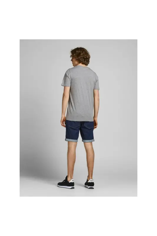 Jack&jones Erkek T-shirt 12137126 - Açık Gri - 5
