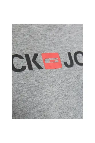 Jack&jones Erkek T-shirt 12137126 - Açık Gri - 6
