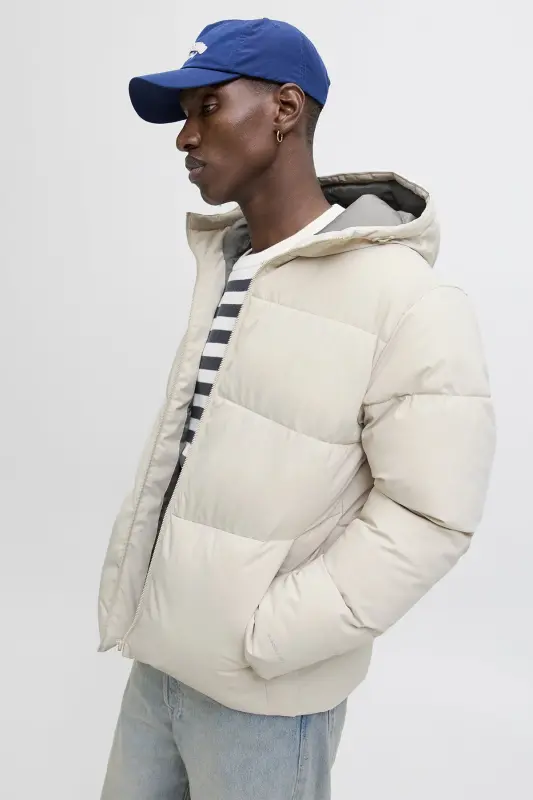 Jack&Jones Global Men's Coat 12283517 MOONBEAM - Moonbeam - 4