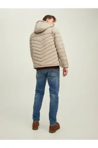 Jack&jones Hero Puffer Hood Erkak Bej Kapüşonlu Mont-Bej - 4