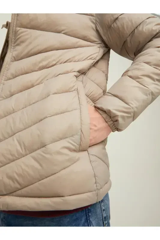 Jjehero Puffer Hood Noos Erkek Bej Mont - 12211785-Bej - 6