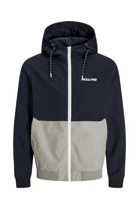Jack&jones Hooded Navy Blue Men's Jacket 12200208-Navy Blue - 1