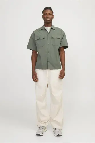JACK&JONES JCOALTITUDE Ko'ylak, Keng o'lchamli, Yashil 