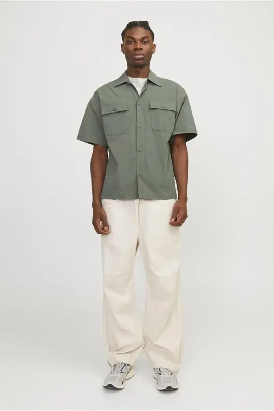 JACK&JONES JCOALTITUDE Ko'ylak, Keng o'lchamli, Yashil - JACK & JONES