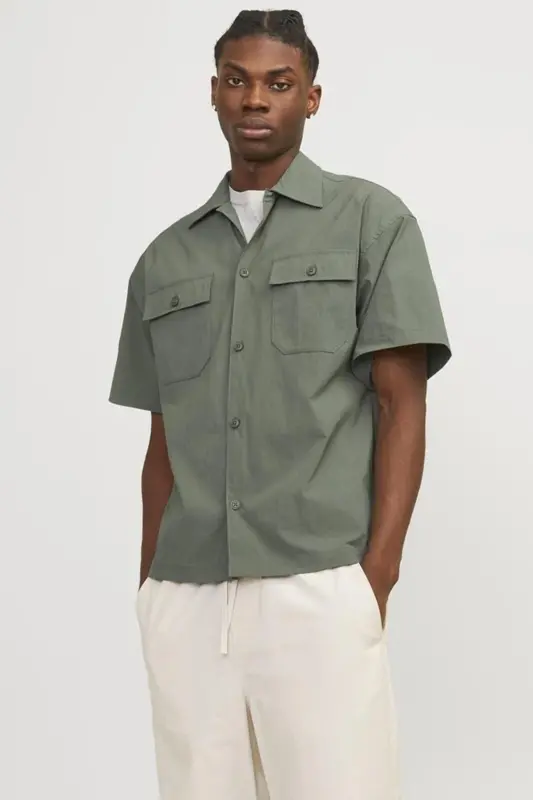 JACK&JONES JCOALTITUDE Shirt, Oversized, Green - 6