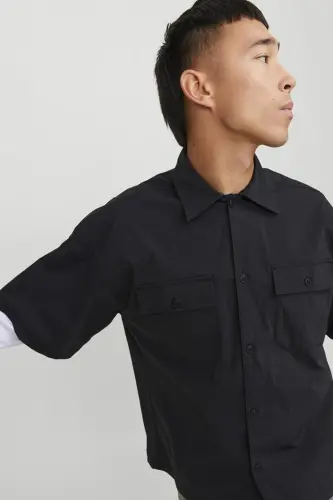 JACK&JONES JCOALTITUDE SHIRT SS OVERSIZED12251280 SİYAH-siyah - 3
