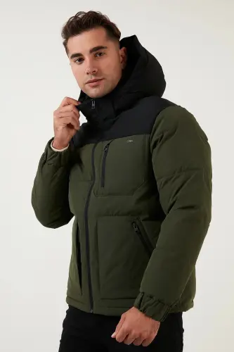 Jack&Jones Jcootto Puffer Sn Erkek Mont 12214648 - Forest Night - 1