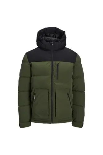 Jack&Jones Jcootto Puffer Sn Erkek Mont 12214648 - Forest Night - Jack & Jones (1)