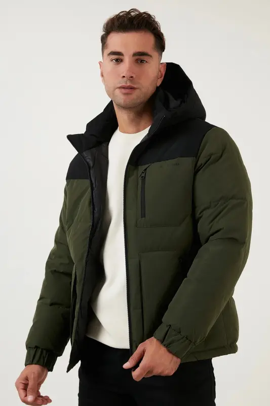 Jack&Jones Jcootto Puffer Sn Erkek Mont 12214648 - Forest Night - 3