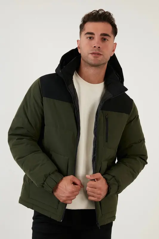 Jack&Jones Jcootto Puffer Sn Erkek Mont 12214648 - Forest Night - 4