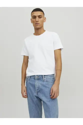 Jack&jones Jjebasic O-neck Tee S/s Noos Erkak T-shirt-12058529-BEYAZ 