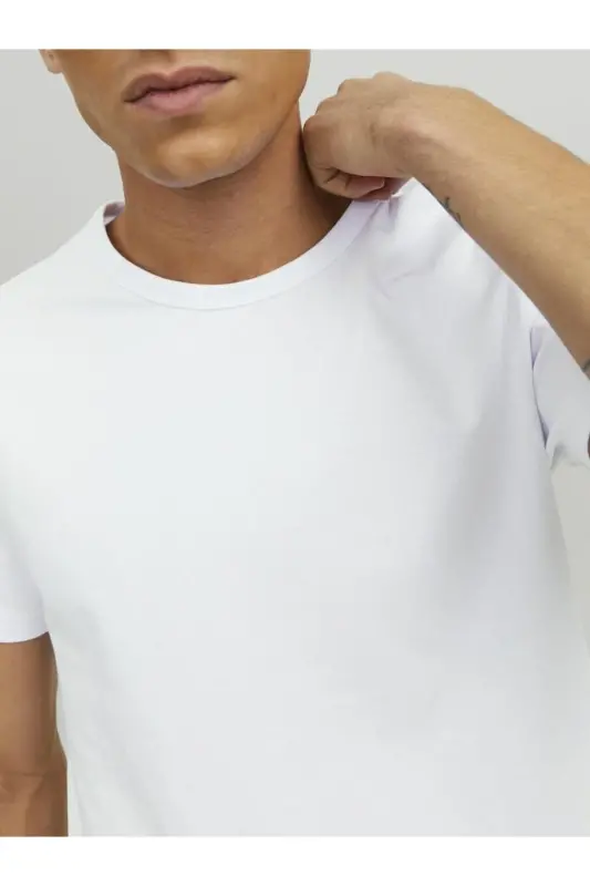 Jack&jones Jjebasic O-neck Tee S/s Noos Erkak T-shirt-12058529-BEYAZ - 6