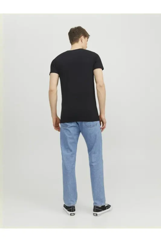 Jack&jones Jjebasic O-neck Tee S/s Noos Erkek T-shirt-12058529-SIYAH - 5