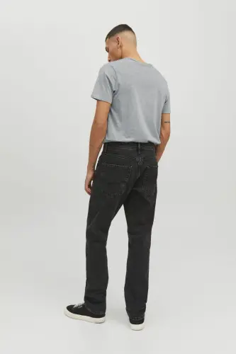 Jack&jones Jjebasic O-neck Tee S/s Noos Men's T-shirt-12058529-Grey Melange - 3