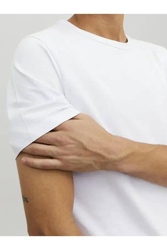 Jack&jones Jjebasic O-neck Tee S/s Noos Men's T-shirt-12058529-WHITE - 5