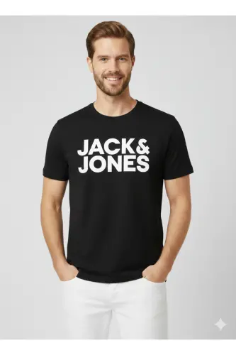 Jack&jones Jjecorp Logo Tee Ss O-neck Noos Erkek T-shirt-12151955-Black/Play - 1