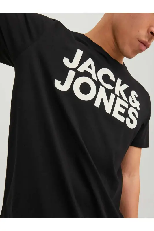 Jack&jones Jjecorp Logo Tee Ss O-neck Noos Erkek T-shirt-12151955-Black/Play - 5