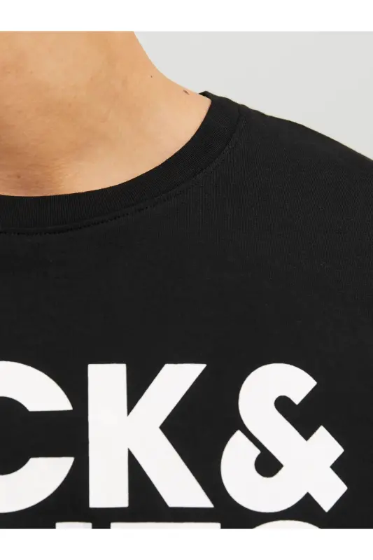 Jack&jones Jjecorp Logo Tee Ss O-neck Noos Erkek T-shirt-12151955-Black/Play - 6