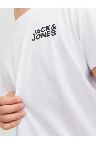 Jack&jones Jjecorp Logo Tee Ss O-neck Noos Erkek T-shirt 12151955-White - 3