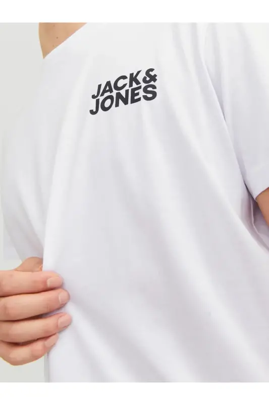 Jack&jones Jjecorp Logo Tee Ss O-neck Noos Erkek T-shirt 12151955-White - 3