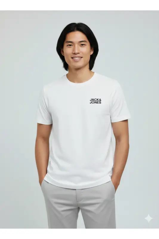 Jack&jones Jjecorp Logo Tee Ss O-neck Noos Erkek T-shirt 12151955-White - 1