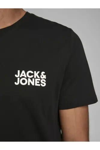 JACK&JONES JJECORP LOGO TEE SS O-NECK NOOS SIFIR YAKA ERKEK T-SHIRT-Siyah - 4