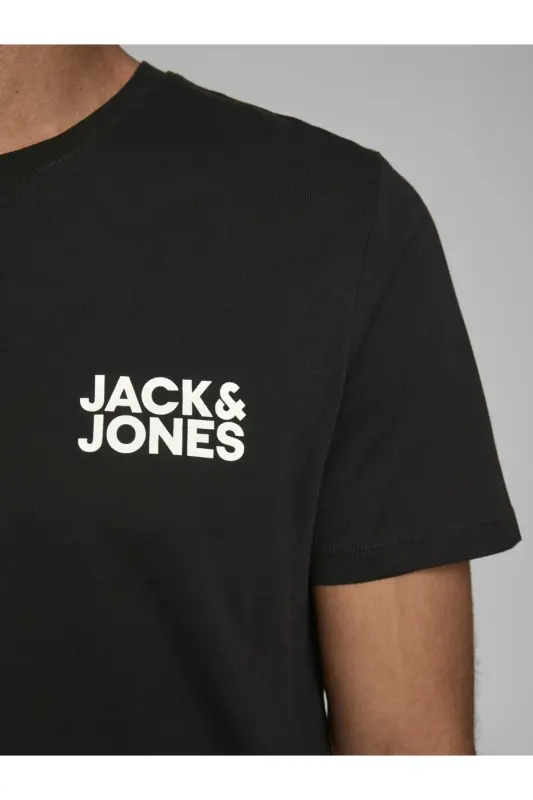 JACK&JONES JJECORP LOGO TEE SS O-NECK NOOS SIFIR YAKA ERKEK T-SHIRT-Siyah - 4