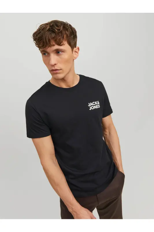 Jjecorp Logo Tee S Siyah Erkek T-Shirt 12151955 - Siyah - 7