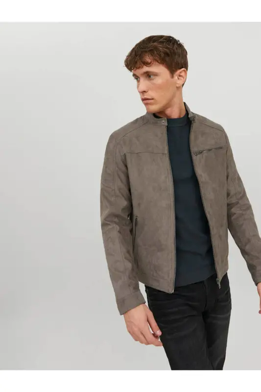 Jack&jones Jjerocky Jacket Noos Erkak Kurtka-Ochiq Jigarrang - 5