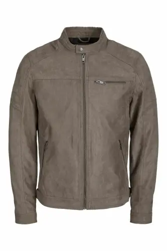 Jjerocky Jacket Noos Kahverengi Erkek Deri Ceket 12147218 - Açık Kahverengi - 10