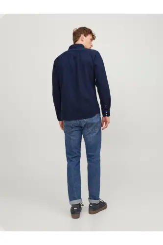 Jack&jones Jjesheridan L/s Noos Erkek Gömlek-12138115-Dark Navy - 5