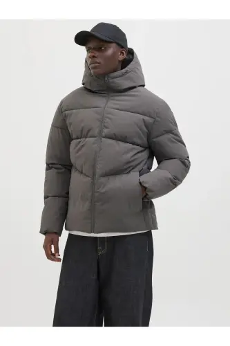 Jack&Jones Jjglobal Puffer Erkaklar Kurtkasi 12283517 - Kulrang 