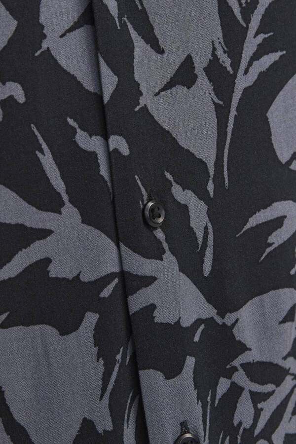 JACK&JONES JJGURU Monoxrom Naqshli Kurtak SS12249210 Qora - 4