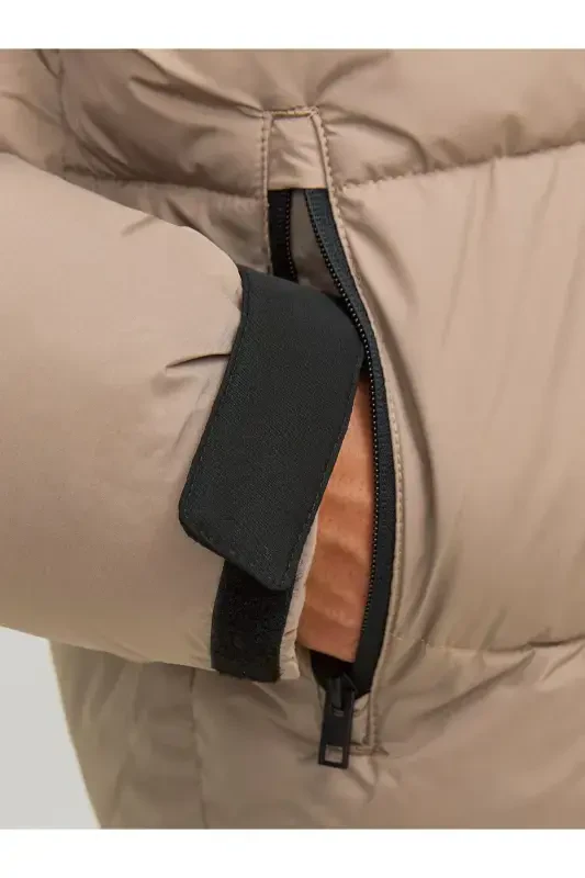 Jack&Jones Kapüşonli Puffer Vizon Erkak Mont 12239001-Ko'p Rangli - 4