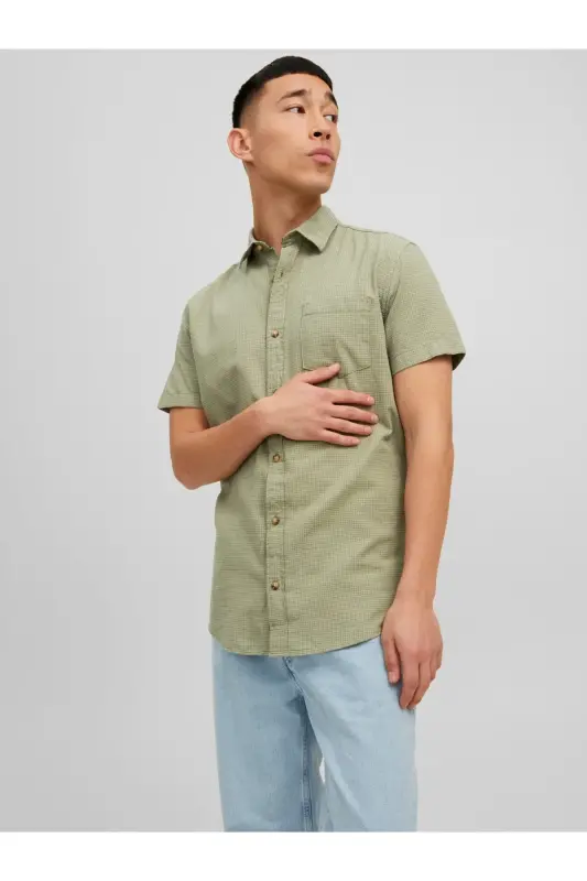 Jack&jones Erkek Gömlek 12235362-Yağ Yeşili - 2