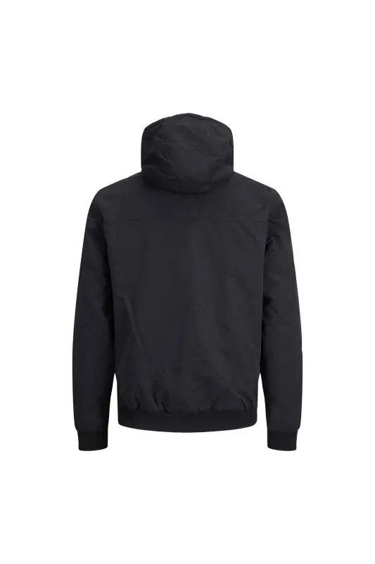 Jack&Jones Men's Black Hooded Bomber Jacket - 8