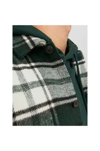 Jack&Jones Men's Relaxed Fit Dark Green Shirt - 5