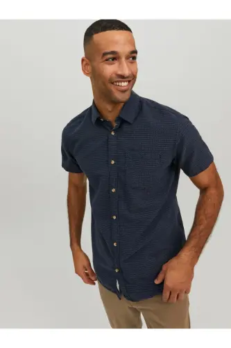Jack&Jones Men's Shirt 12235362 - Navy Blue - 1