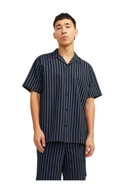 Jack&jones Men's Shirt 12256772-Navy Blue - JACK & JONES