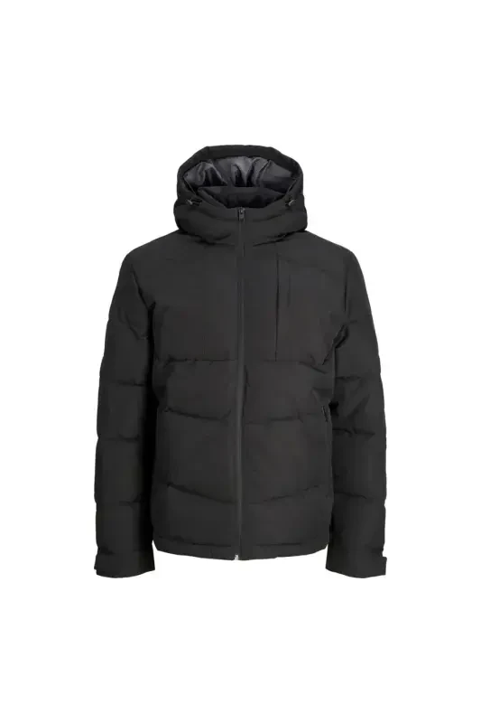 Jack&Jones Men's Water-Repellent Hooded Black Jacket (12214648) - 3