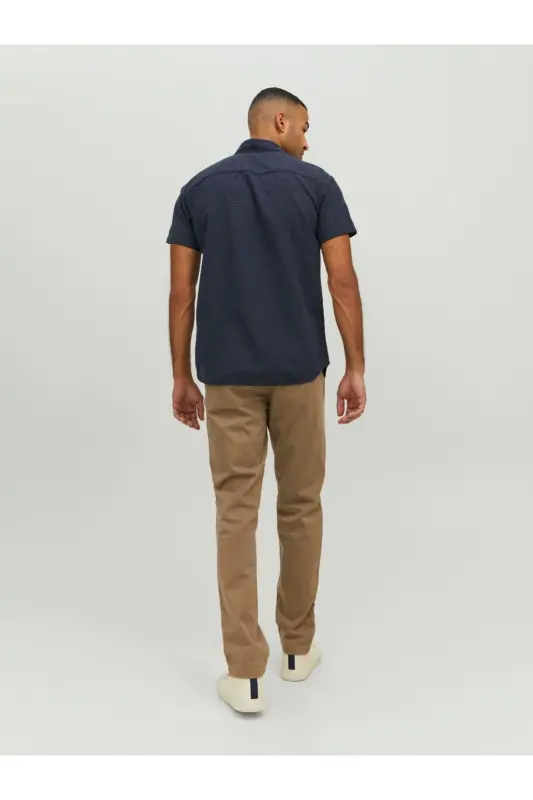 Jack&Jones Мужская Рубашка 12235362 - Темно-синий - 4
