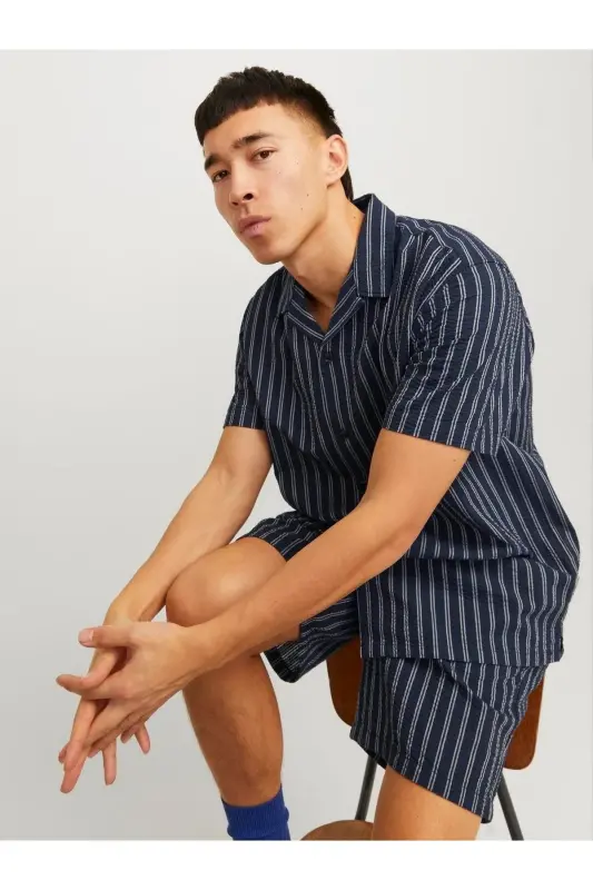 Jack&jones Мужская рубашка 12256772-Lacivert - 6