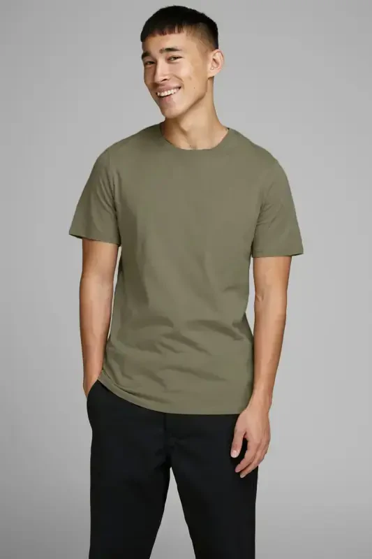 Jack&jones Oversize Erkak T-shirt - Minimalistik Uslub, Kundalik Foydalanish-Tosh - 1