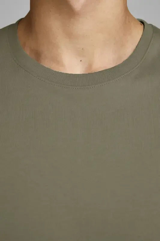 Jack&jones Oversize Men's T-shirt - Minimalist Style, Daily Use-Stone - 6