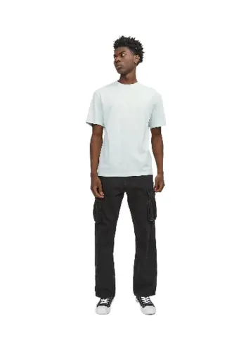 Jack&Jones Oversize Minimalist Erkek T-Shirt - Günlük & Rahat - Açık Mavi 