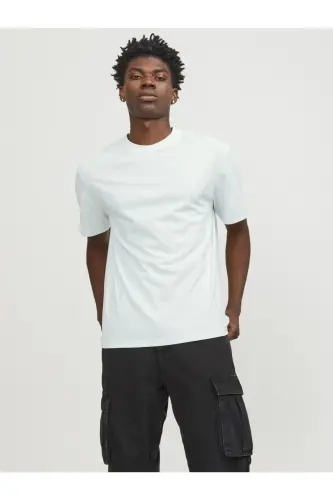 Jack&Jones Oversize Minimalist Erkek T-Shirt - Günlük & Rahat - Açık Mavi - JACK & JONES (1)