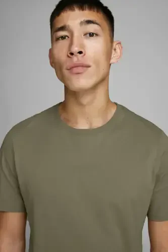 Jack&jones Oversize Мужская футболка - Minimalistский стиль, Повседневная - Камень - 5